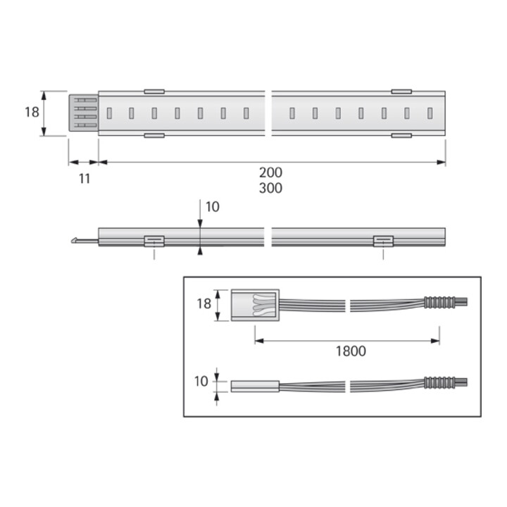halemeier SuperStripe Plus nw 300mm 24VDC 6.2W