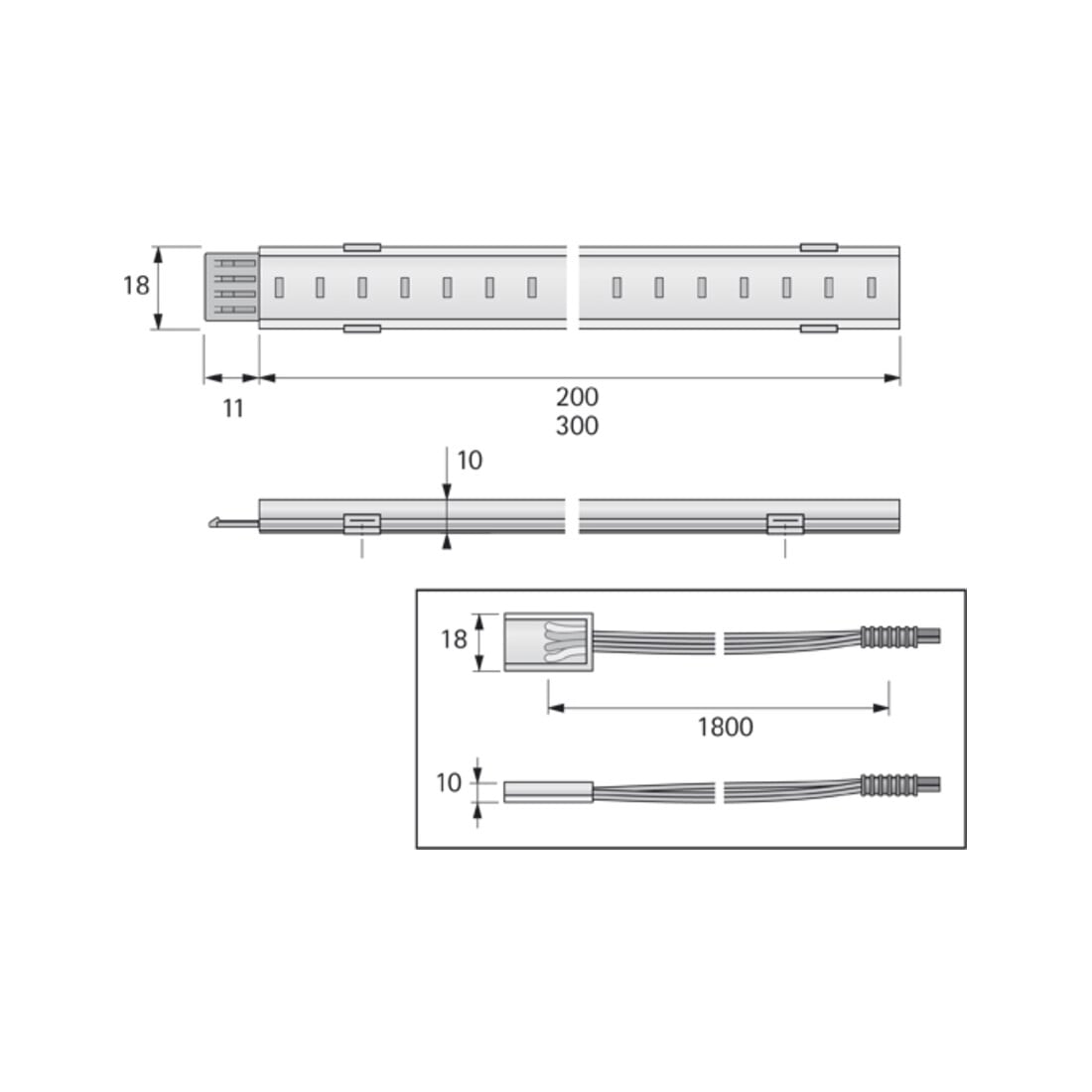 halemeier SuperStripe Plus nw 300mm 24VDC 6.2W