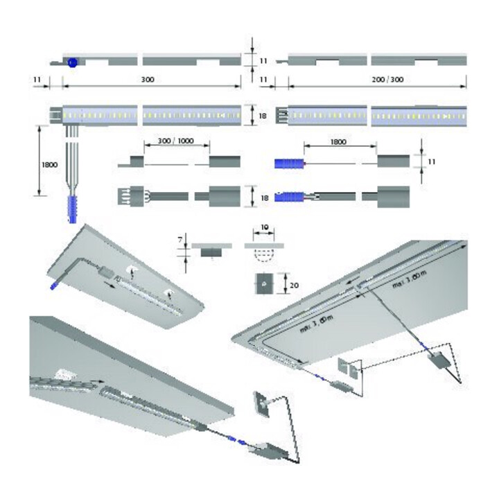 halemeier SuperStripe Plus ww 300mm 24VDC 6.2W