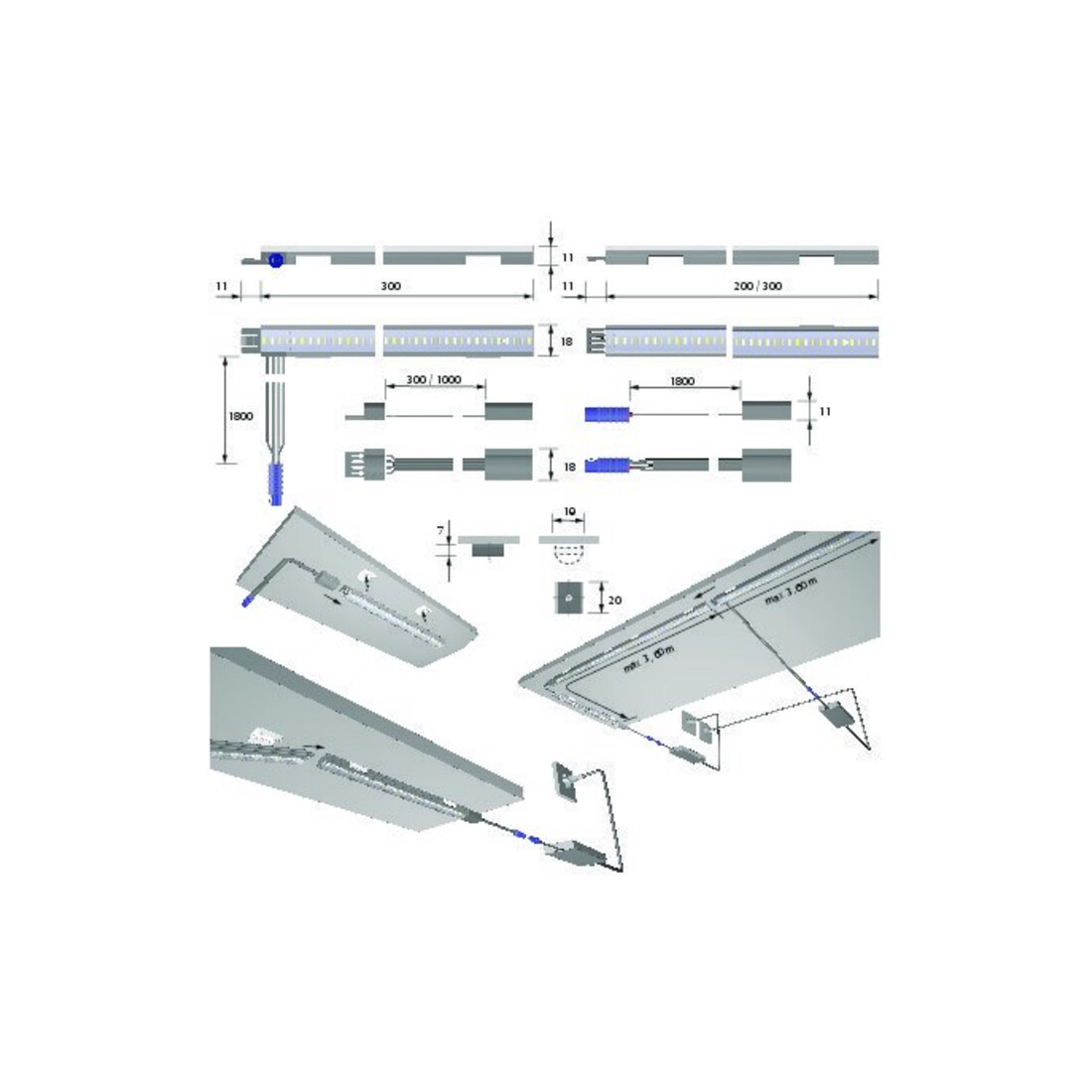 halemeier SuperStripe Plus ww 300mm 24VDC 6.2W