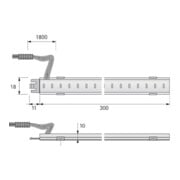 halemeier SuperStripe Plus ww 300mm seitl.Einspei. 24VDC 6.2W-5