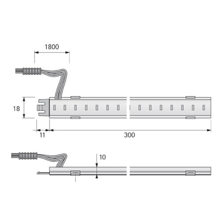 halemeier SuperStripe Plus ww 300mm seitl.Einspei. 24VDC 6.2W