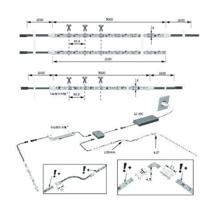 halemeier Versa Inside90 12VDC nw L 5m 7,2W/m 2x1.8m M1