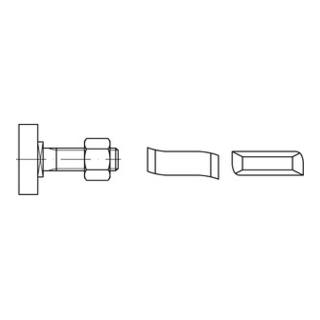 Halfenschrauben Typ 38/17 A 4 M 12 x 60 A 4 S