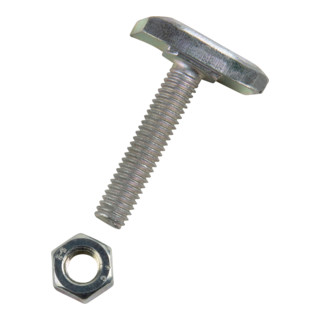 Halfenschraube mit Sechskantmutter