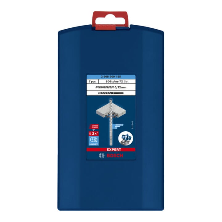 Hammerbohrersatz Expert SDS plus-7X 7-tlg.SDS Plus Ku.-Kass.m.Euroloch BOSCH
