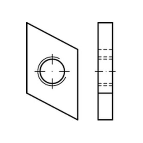 Hammerkopf Gewindeplatte Typ 28/15, Stahl, galvanisch verzinkt