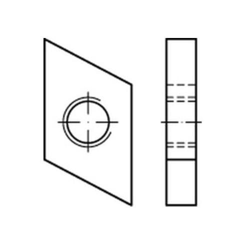 Hammerkopf Gewindeplatte Typ 38/17, Stahl, galvanisch verzinkt