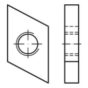 Hammerkopf Gewindeplatte Typ 38/17, Stahl, galvanisch verzinkt