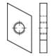 Hammerkopf Gewindeplatte Typ 50/40, M 6 , gal Zn gal Zn S