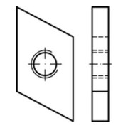 Hammerkopf Gewindeplatte Typ 50/40, Stahl, galvanisch verzinkt-3
