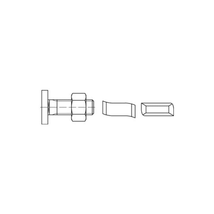 Hammerkopfschraube R 88928 28/15 6-ktmutter M10x 80 Mu A 4 25St. HALFEN