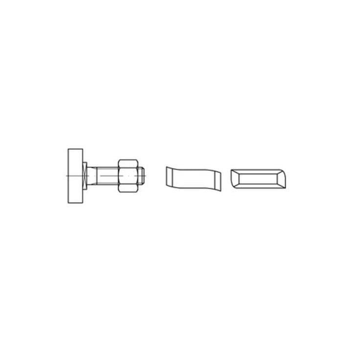 Hammerkopfschraube R 88938 38/17 6-ktmutter M16x 50 MuA 4 10St. HALFEN