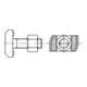 Halfenschraube HZS 38/23 A4-70 Mu mit Sechskantmutter Edelstahl-1