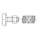 Halfenschraube HZS 53/34 A 4-70 mit Sechskantmutter Edelstahl-1