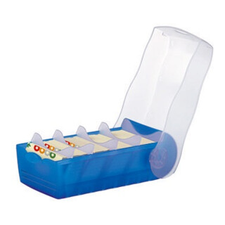 HAN Karteikasten CROCO 998-643 DIN A8 PP blau transluzent