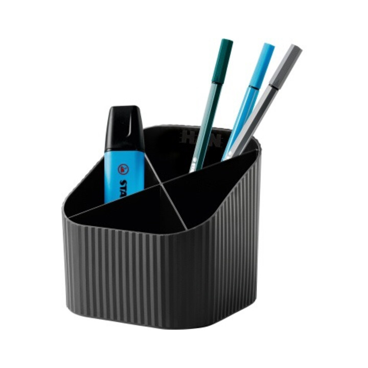 HAN Schreibtischköcher Re-X-LOOP 17238-913 4Fächer RC schwarz