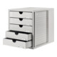 HAN Schubladenbox Systembox 1450-11 DIN C4 5Schubfächer lgr-1