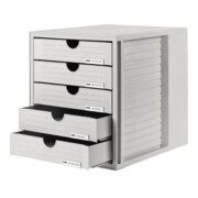 HAN Schubladenbox Systembox 1450-11 DIN C4 5Schubfächer lgr