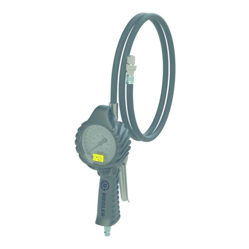Hand-Reifenfüllmesser avec raccord rapide, pivotant, étalonné, manomètre Ø80mm