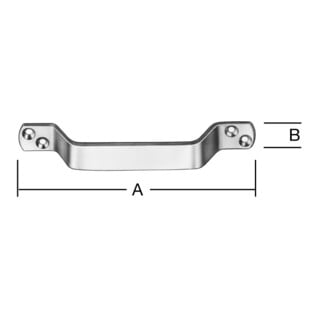 Handgriff 160x20 mm RF acier inoxydable