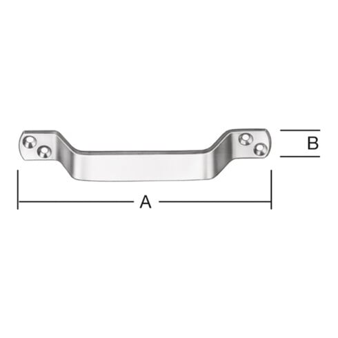 Handgriff 160x20 mm RF Edelstahl