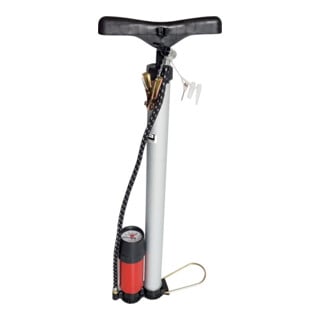 Handluftpumpe 600mm m.Manometer (7 bar) Alu.