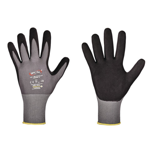Handschuh OPTIMATE Gr.7 grau/schwarz EN 420/EN 388 PSA II OPTIFLEX