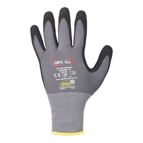 Handschuh OPTIMATE Gr.8 grau/schwarz EN 420/EN 388 PSA II OPTIFLEX