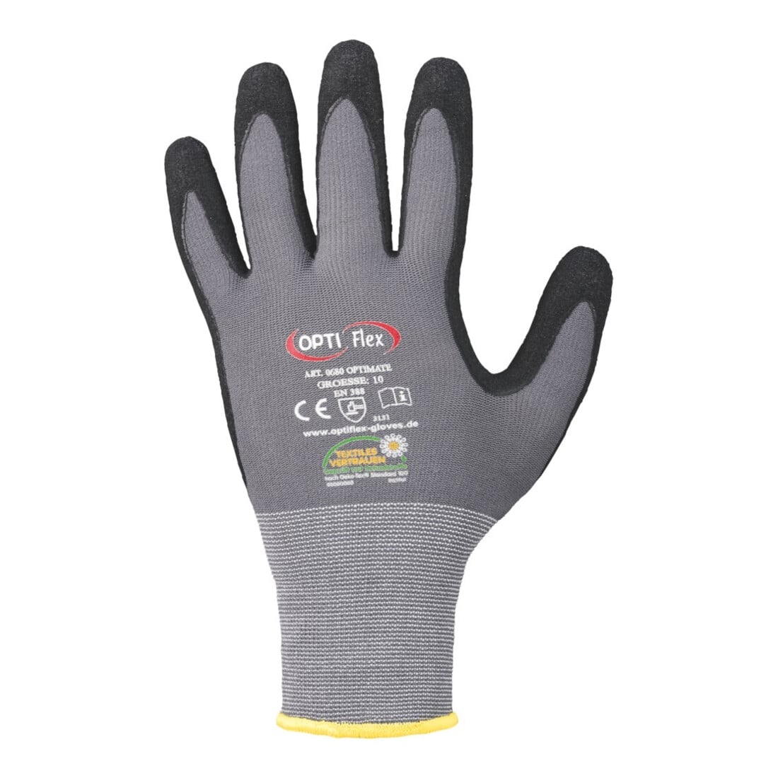 Handschuh OPTIMATE grau/schwarz EN 420/EN 388 PSA II OPTIFLEX