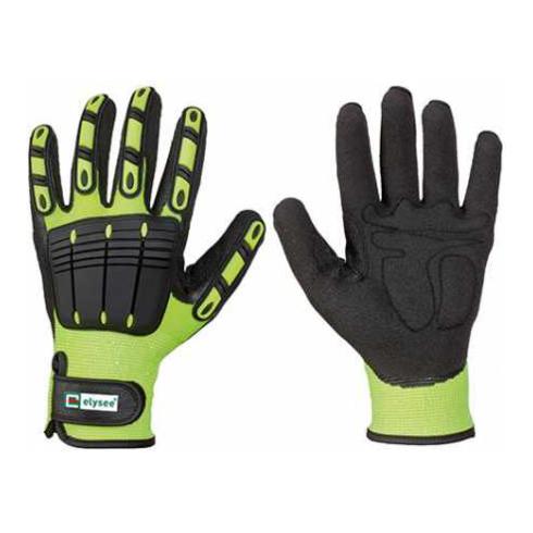 Elysee Handschuhe Resistant Vinyl leuchtend gelb/schwarz