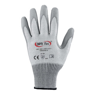 Handschuh SOFT CUT Gr.8 grau EN 420/EN 388 PSA II OPTIFLEX, 12 Stück