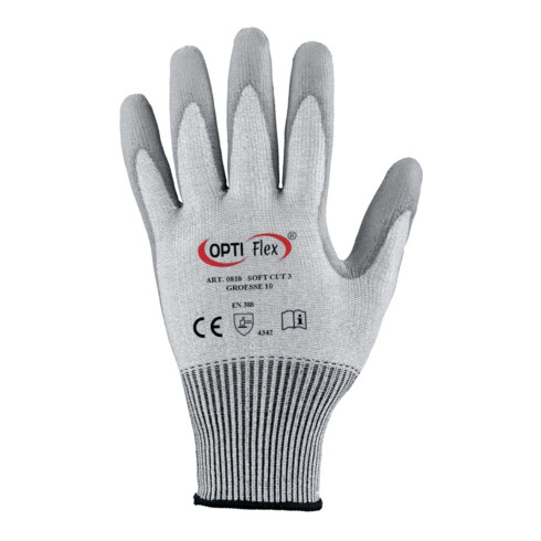 Handschuh SOFT CUT Gr.8 grau EN 420/EN 388 PSA II OPTIFLEX