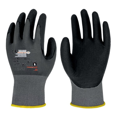 Handschuhe FlexMech 663+ Gr.7 grau/schwarz EN420,EN388,EN407 PSA II HONEYWELL