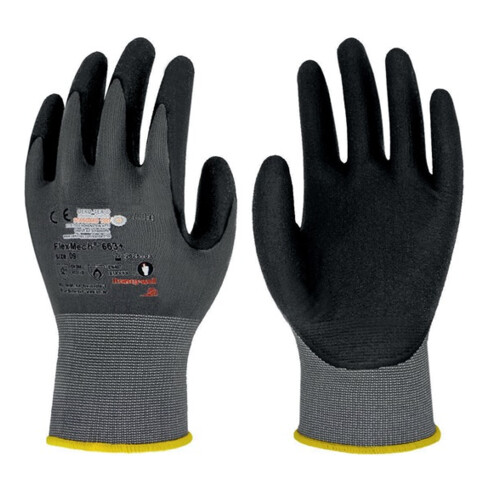 Handschuhe FlexMech 663+ Gr.8 grau/schwarz EN420,EN388,EN407 PSA II HONEYWELL