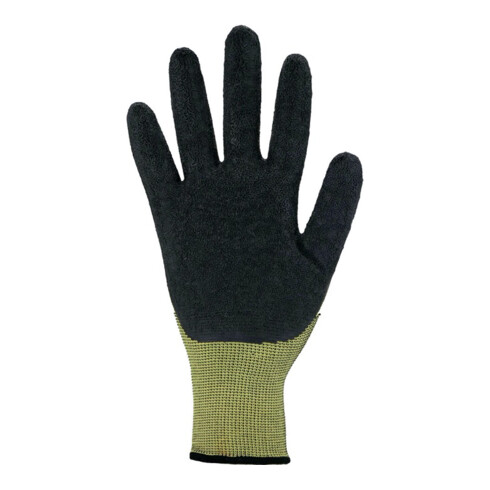 Handschuhe Gr.10 gelb/schwarz EN 388 PSA II Nyl.m.Naturlatex ASATEX