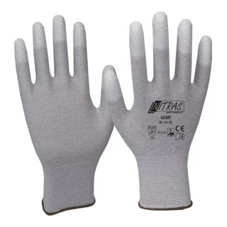Handschuhe Gr.10 grau/weiß EN 388,EN 16350 PSA II