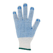 Handschuhe Gr.7/8 weiß/blau EN 388 PSA II Polyester/Baumwolle AT-4