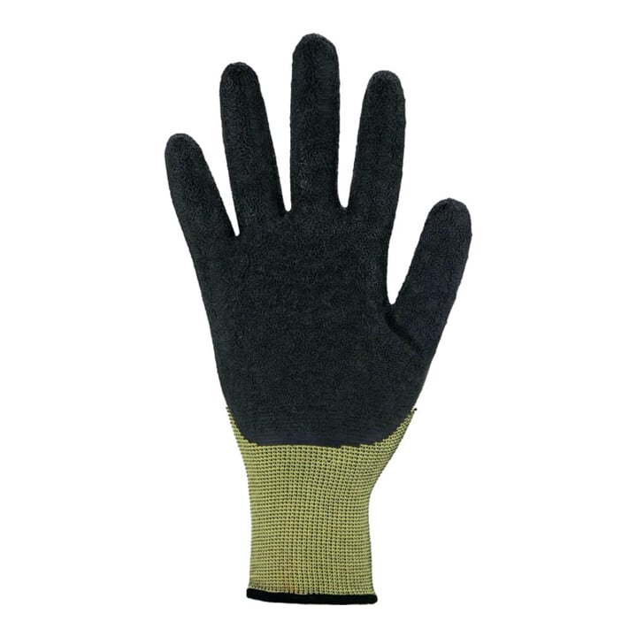 Strickhandschuhe Latexbeschichtet gelb/schwarz
