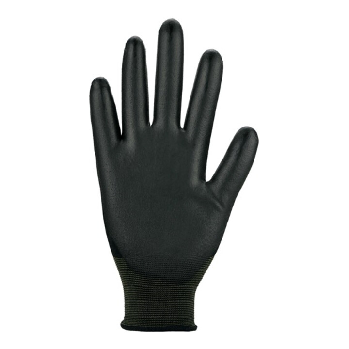 Handschuhe Gr.7 schwarz PA m.Soft-Polyurethan ASATEX