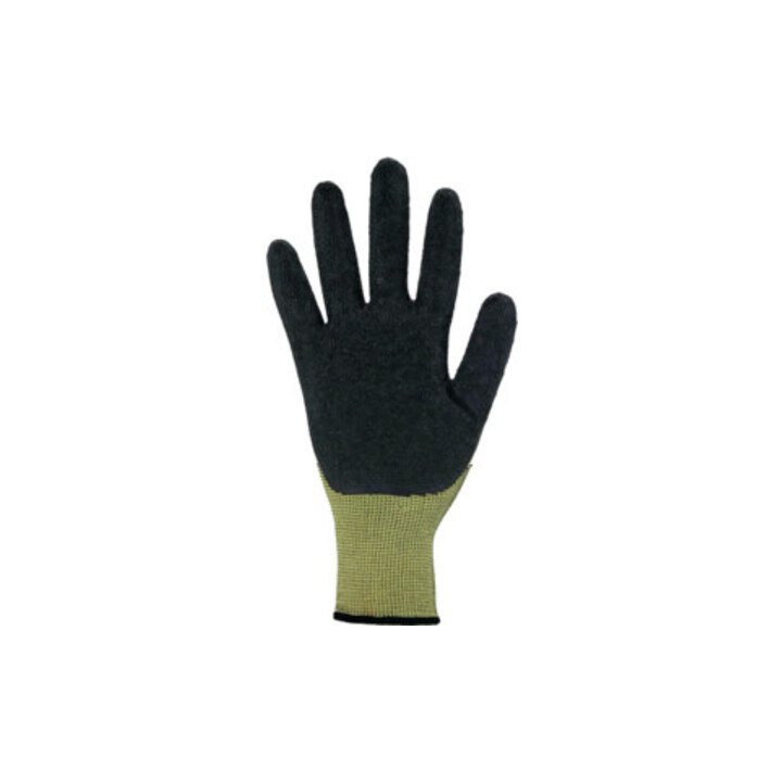 Handschuhe Gr.8 gelb/schwarz EN 388 PSA II Nyl.m.Naturlatex ASATEX