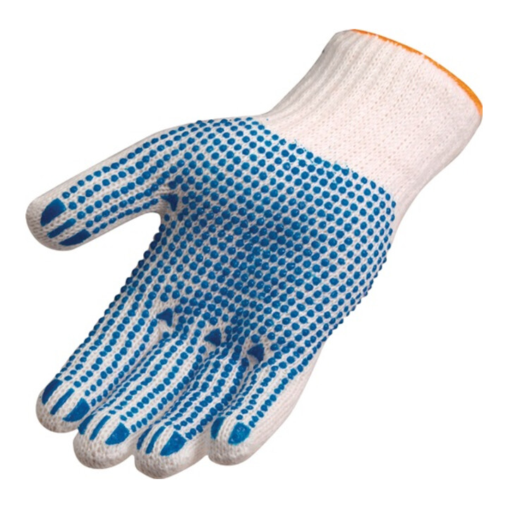 Asatex Strickhandschuhe Polyester/Baumwolle einseitig benoppt blau