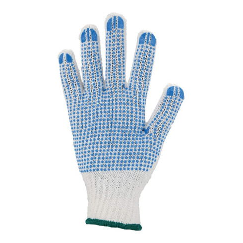 Asatex Strickhandschuhe Polyester/Baumwolle einseitig benoppt blau