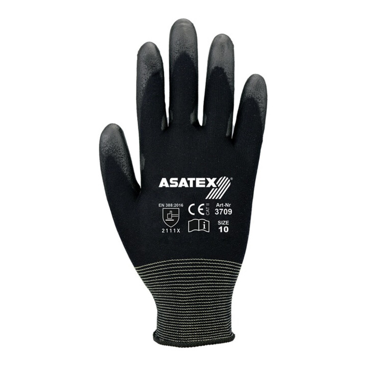 Handschuhe PU-teilbeschichtet flüssigkeitsabweisend weiß