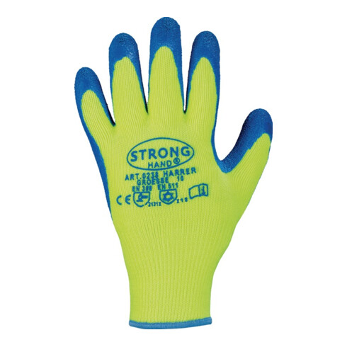 Handschuhe Harrer Gr.10 gelb/blau Acryl m.Latex II