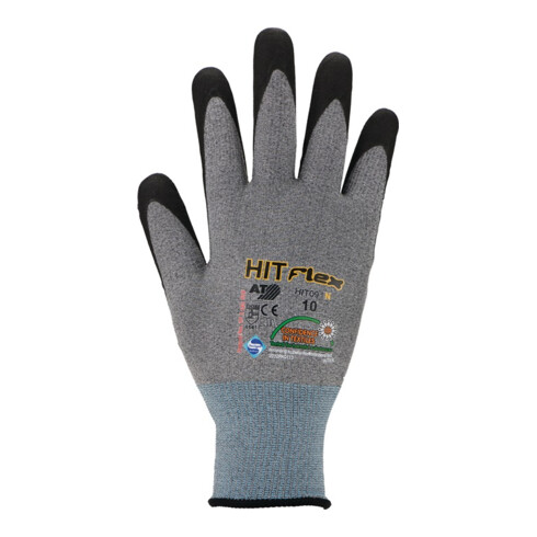 Handschuhe HitFlexN Gr.11 grau/schwarz EN 388 PSA II auf SB Karte ASATEX