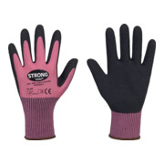 Handschuhe LADY FLEXTER Gr.7 pink/schwarz EN 420/EN 388 PSA II STRONGHAND