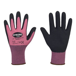 Handschuhe LADY FLEXTER Gr.8 pink/schwarz EN 420/EN 388 PSA II STRONGHAND