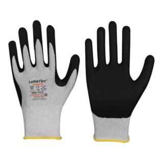 Handschuhe LeikaFlex® Touch 1464 Gr.9 grau/schwarz EN 388 PSA II 12