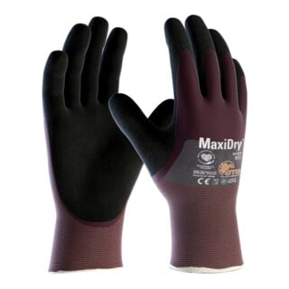 Handschuhe MaxiDry® 56-425 Gr.10 lila/schwarz Nyl.EN 388 PSA II ATG
